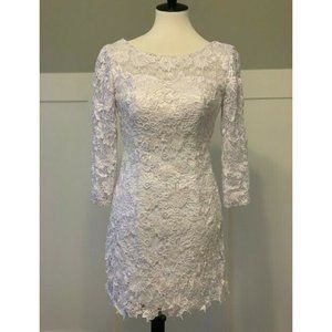 Modern Trousseau White Lace Wedding Shower Dress